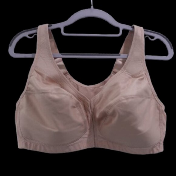 NEW Glamorise MagicLift Front Close Posture Back Support Bra 40D Tan #1265 - Picture 1 of 5